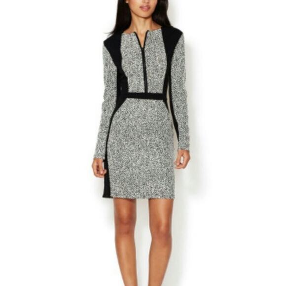 W118 Walter Baker Medium Mallory Dress Short Sheath Fitted Long Sleeve Medium - Picture 1 of 10